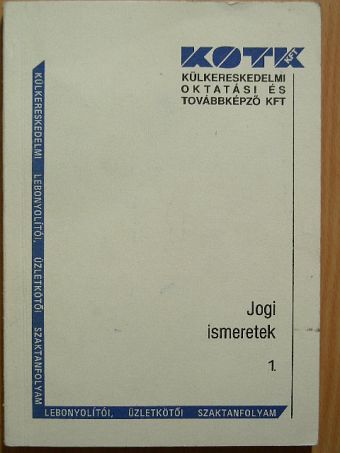 Dr. Lemák Ella - Jogi ismeretek [antikvár]