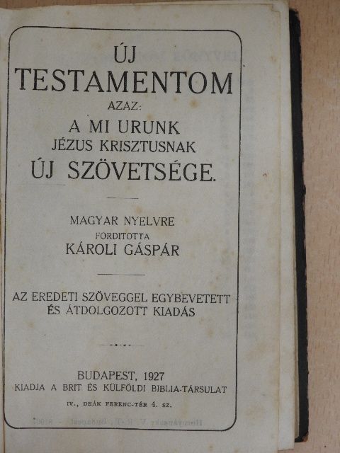 Új Testamentom/A zsoltárok könyve [antikvár]