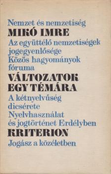 Mikó Imre - Változatok egy témára [antikvár]