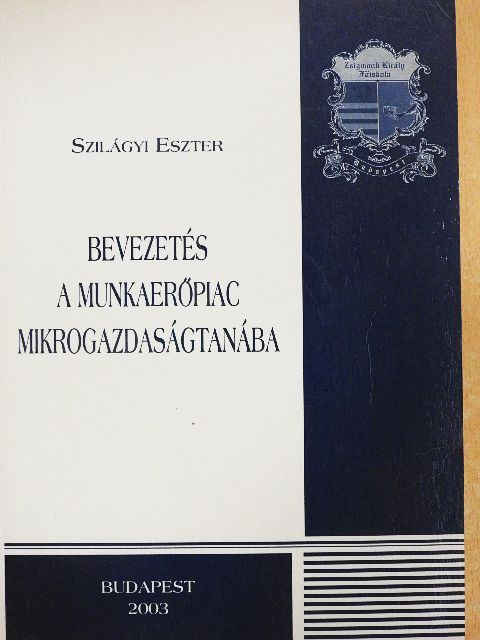 Szilágyi Eszter - Bevezetés a munkaerőpiac mikrogazdaságtanába [antikvár]
