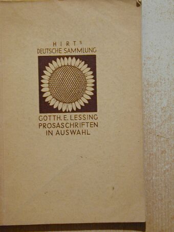 Gotthold Ephraim Lessing - Prosaschriften in Auswahl [antikvár]