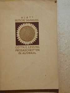 Gotthold Ephraim Lessing - Prosaschriften in Auswahl [antikvár]