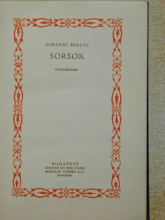 Surányi Miklós - Sorsok [antikvár]