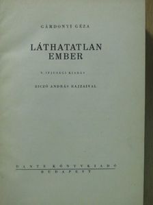 Gárdonyi Géza - Láthatatlan ember [antikvár]