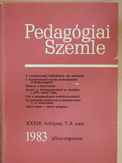Hajdú Sándor - Pedagógiai Szemle 1983. július-augusztus [antikvár]
