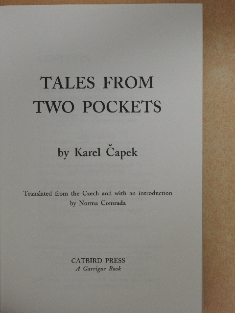 Karel Capek - Tales from two pockets [antikvár]