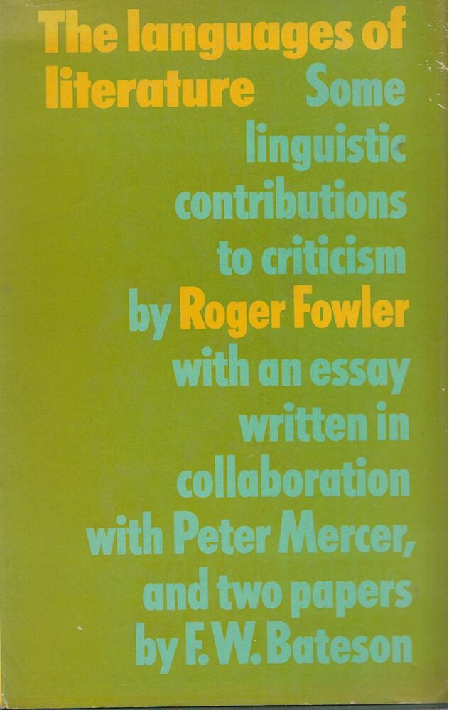 Roger Fowler - The Languages of Literature [antikvár]