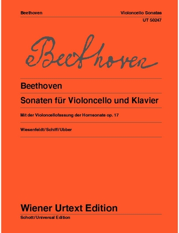 BEETHOVEN - SONATEN FÜR VIOLONCELLO UND KLAVIER WIENER URTEXT (WIESENFELDT / H.SCHIFF)