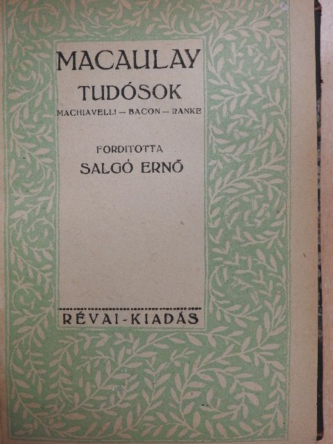 Macaulay - Tudósok [antikvár]