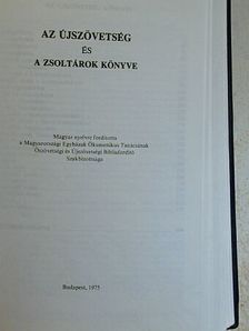 Az Újszövetség és a Zsoltárok Könyve [antikvár]