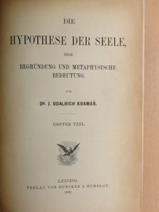 Dr. J. Udalrich Kramar - Die Hypothese der Seele I. [antikvár]