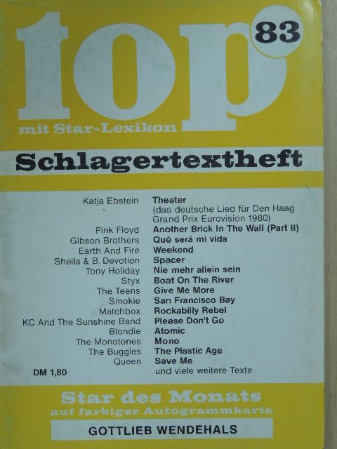 Blondie - Top Schlagertextheft 83 [antikvár]