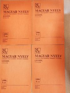 Cseh Zsolt - Magyar Nyelv 1988/1-4. [antikvár]