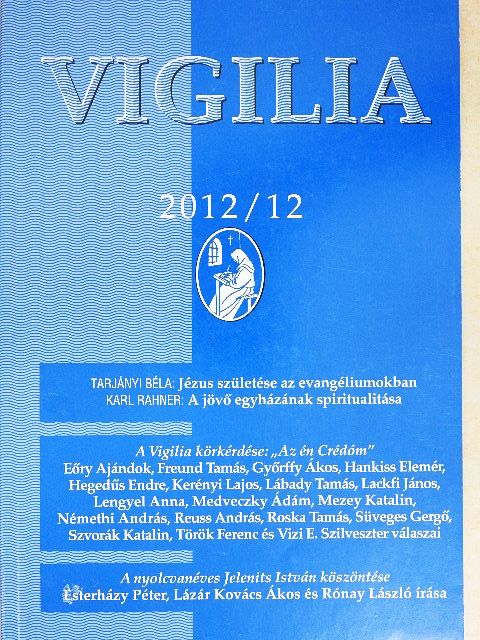 Esterházy Péter - Vigilia 2012. december [antikvár]