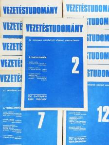 Vezetéstudomány 1984. (nem teljes évfolyam) [antikvár]