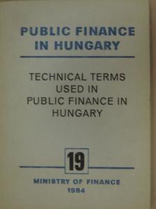 Technical terms used in public finance in Hungary [antikvár]