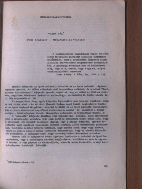 Vajda Pál - Ipari régészet - Műemlék-védelem [antikvár]