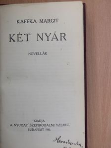 Kaffka Margit - Két nyár [antikvár]