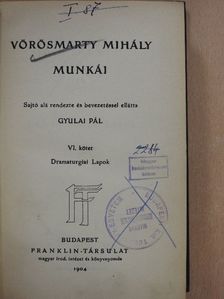 Vörösmarty Mihály - Vörösmarty Mihály munkái VI. [antikvár]