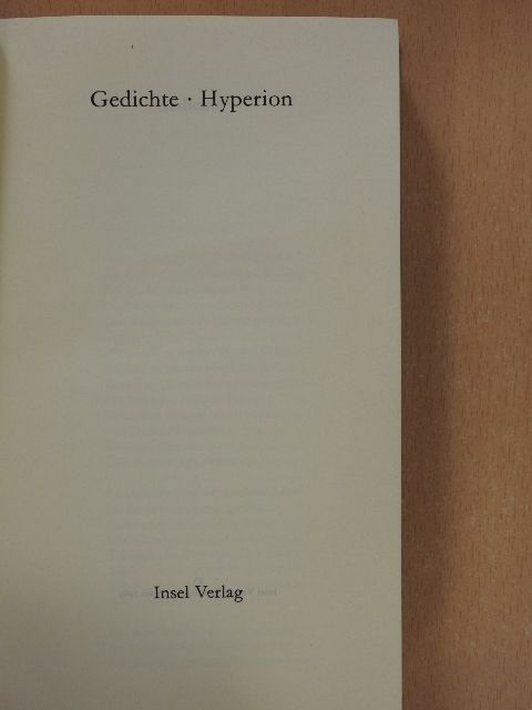 Hölderlin - Gedichte - Hyperion [antikvár]