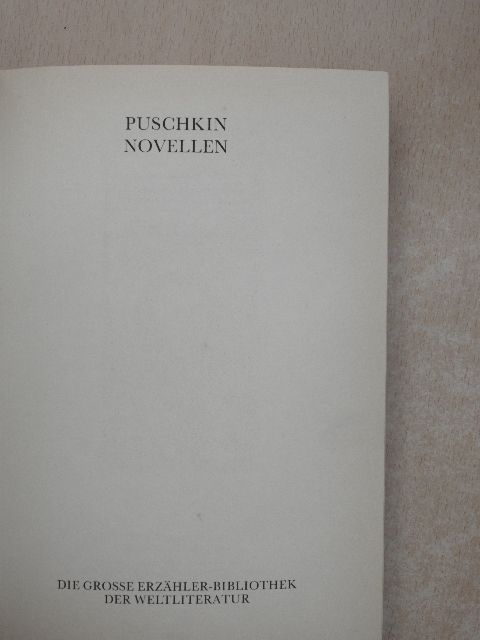 Puskin - Puschkin Novellen [antikvár]