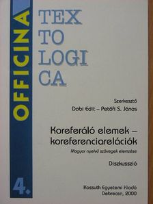Bencze Lóránt - Koreferáló elemek - koreferenciarelációk [antikvár]