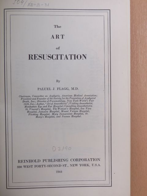 Paluel J. Flagg - The Art of Resuscitation [antikvár]