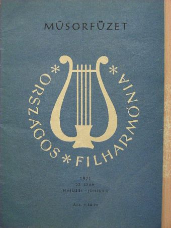 Országos Filharmónia Műsorfüzet 1971/22. [antikvár]