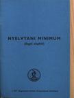 Dr. Hegedűs József - Nyelvtani minimum [antikvár]