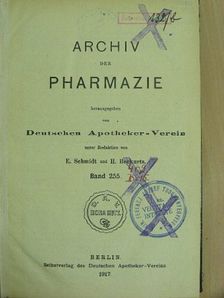 O. Schumm - Archiv der Pharmazie 1917 [antikvár]