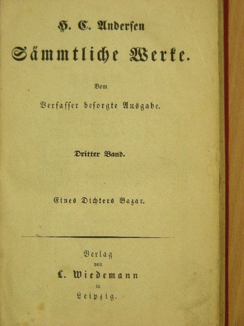 Hans Christian Andersen - H. C. Andersen Sämmtliche Werke III-IV. (gótbetűs) (töredék) [antikvár]