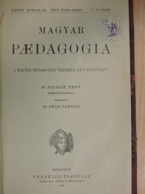 Agárdi László - Magyar Paedagogia 1918. (nem teljes évfolyam) [antikvár]