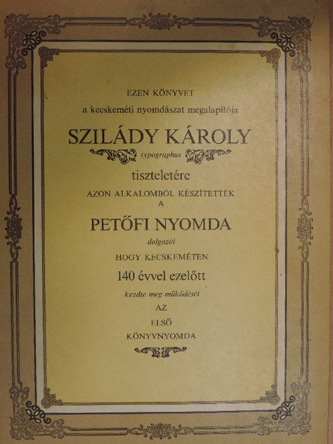 Szilády Károly emlékkönyv [antikvár]