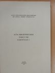 Rácz Béláné - Acta Bibliothecaria Tomus VIII. Fasciculus 3. (dedikált példány) [antikvár]