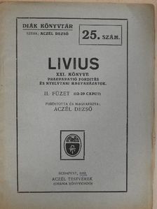 Livius - Livius XXI. könyve (töredék) [antikvár]
