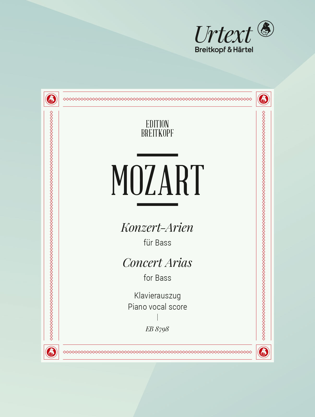 MOZART, W,A, - KONZERT-ARIEN FÜR BASS UND ORCHESTER AUSGABE FÜR BASS UND KLAVIER URTEXT