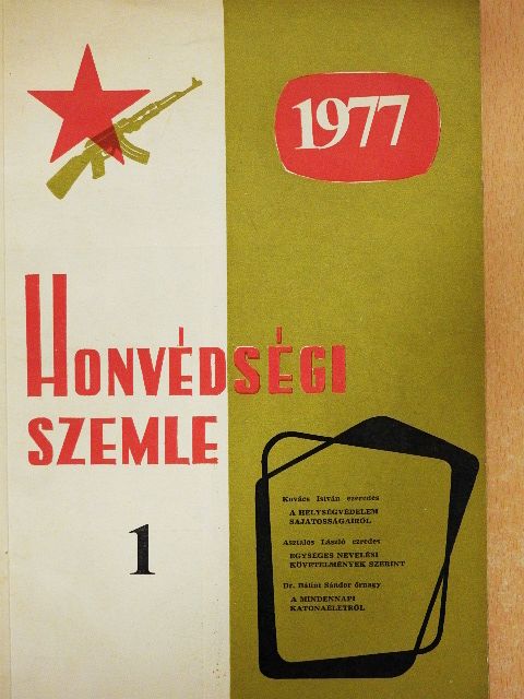 Géczi József - Honvédségi Szemle 1977. január  [antikvár]