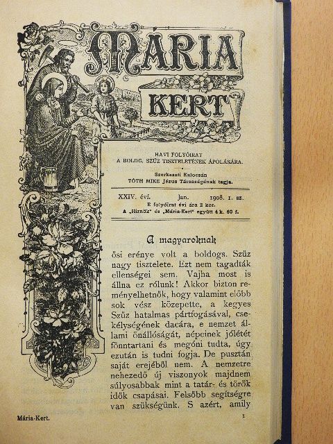 Dr. Vargha Damján - Mária Kert 1908. (nem teljes évfolyam) [antikvár]