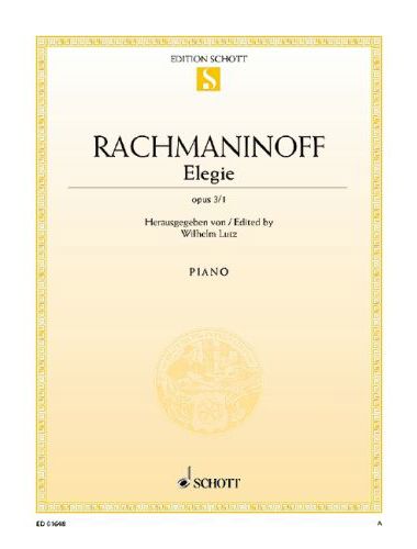 RACHMANYINOV (RACHMANINOFF) - ELEGIE OP.3/1 FÜR KLAVIER (H.SCHÜNGELER)