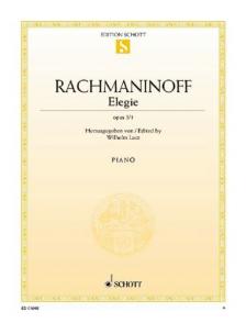 RACHMANYINOV (RACHMANINOFF) - ELEGIE OP.3/1 FÜR KLAVIER (H.SCHÜNGELER)