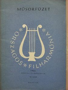 Országos Filharmónia Műsorfüzet 1962/12. [antikvár]