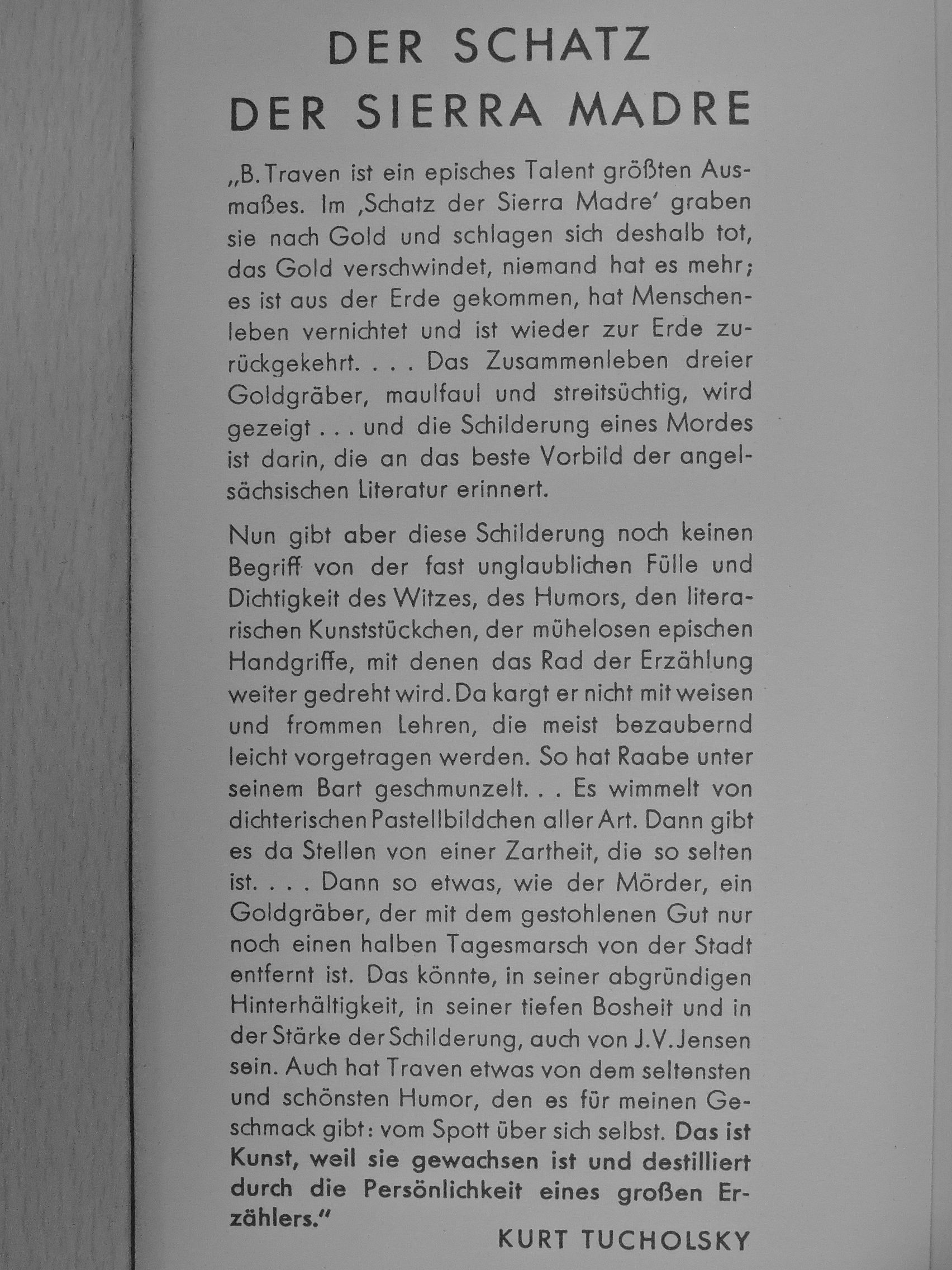 B. Traven - Der Schatz der Sierra Madre [antikvár]