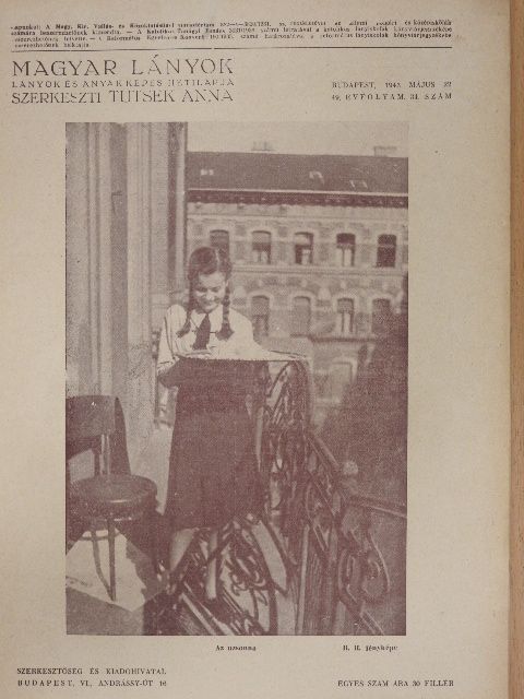 Gyarmathy Irén - Magyar Lányok 1943. május 22. [antikvár]