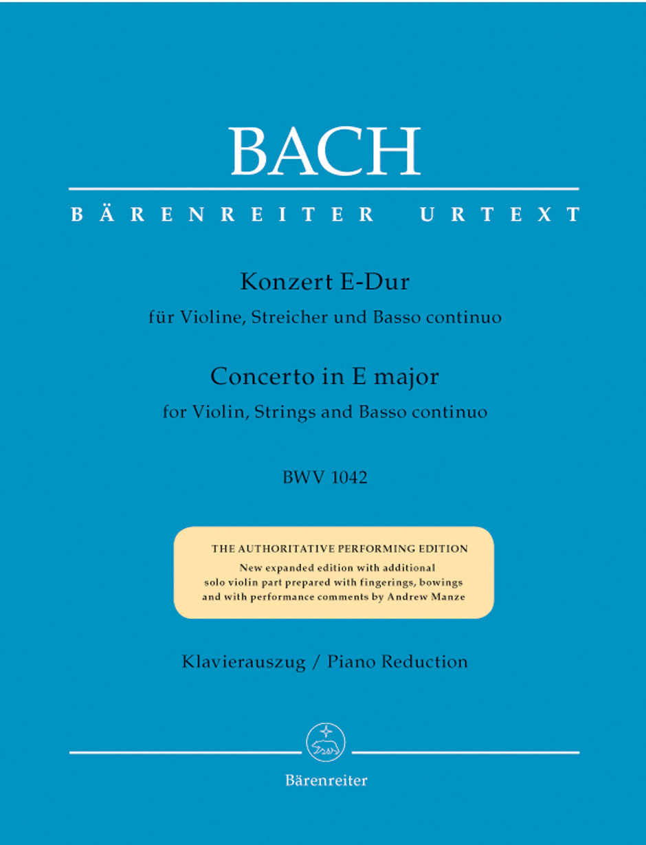 J. S. Bach - KONZERT IN E-DUR FÜR VIOLINE, STREICHER UND BC BWV 1042 KLAVIERAUSZUG