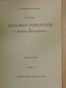 Szabó Sándor - Általános tájékoztatás II. [antikvár]