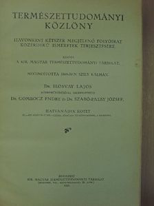 Természettudományi Közlöny 1928. január-december/Pótfüzetek a Természettudományi Közlönyhöz 1928. január-december [antikvár]