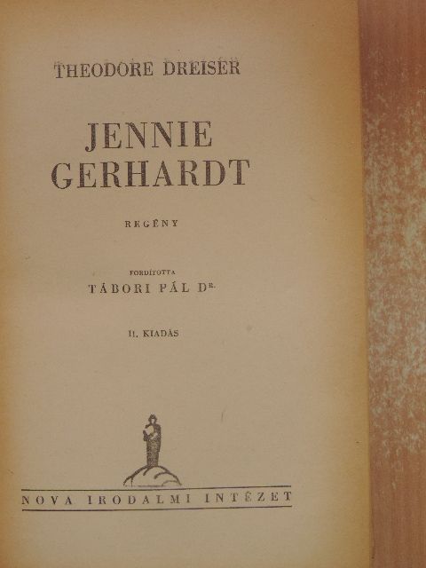 Theodore Dreiser - Jennie Gerhardt [antikvár]