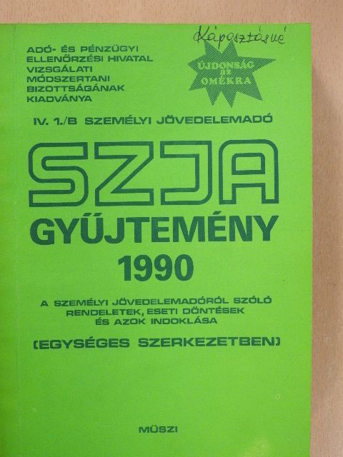 Dr. Mészáros Gyuláné - SZJA gyűjtemény 1990 [antikvár]
