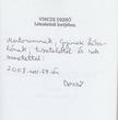 Vincze Dezső - Létezésünk kertjében (dedikált) [antikvár]