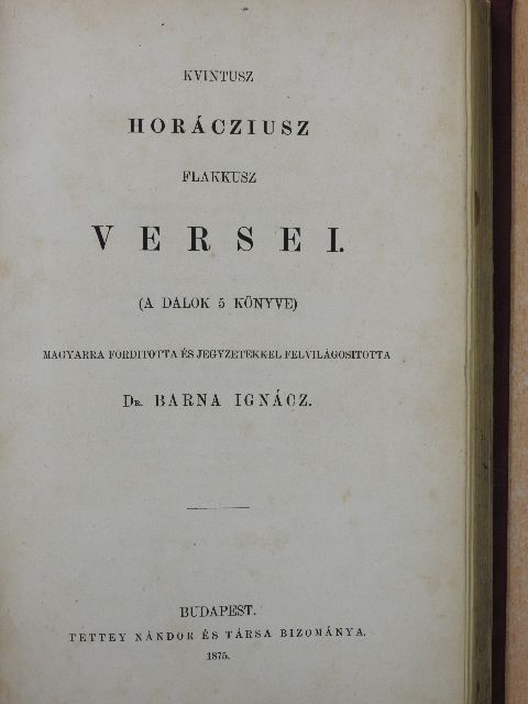 Kvintusz Horácziusz Flakkusz - Kvintusz Horácziusz Flakkusz versei (A dalok 5 könyve) [antikvár]